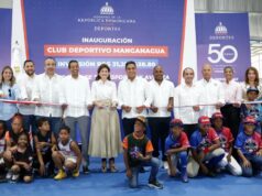 Vicepresidenta Raquel Peña y ministro Kelvin Cruz entregan nuevo multiuso del Club Manganagua
