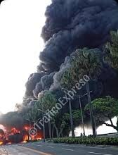 Incendiado camión de combustibles en el Malecón de Santo Domingo
